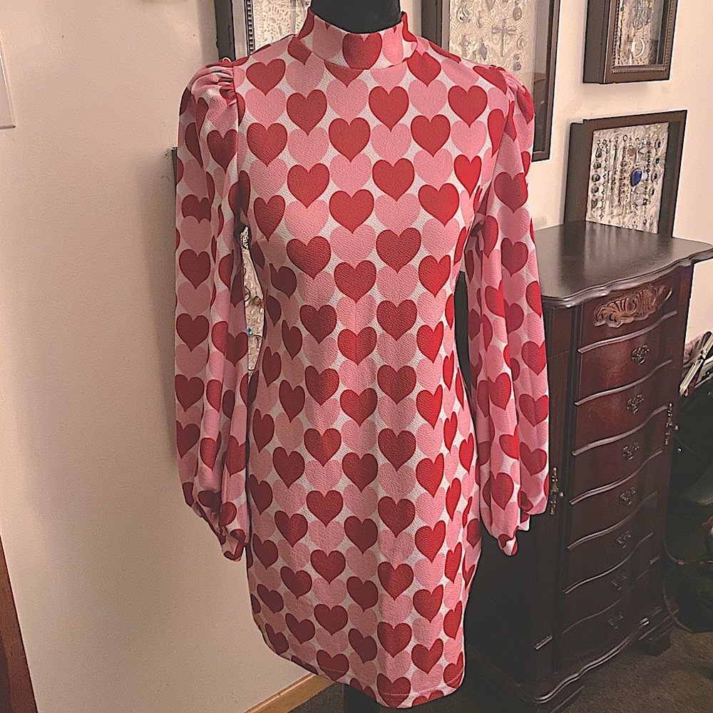 Heart Print Dress